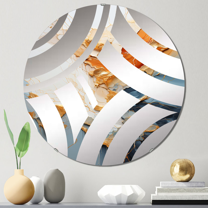 Miroir décoratif doré, 23,6 po x 23,6 po