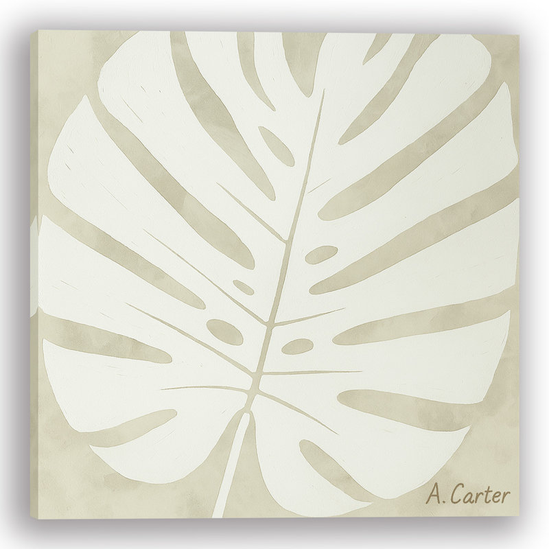 «Monstera Grace» par A. Carter - Art mural sur toile tendue, H 30 po x l 30 po