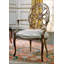 Muslin Upholstered Arm Chair in White/Brown