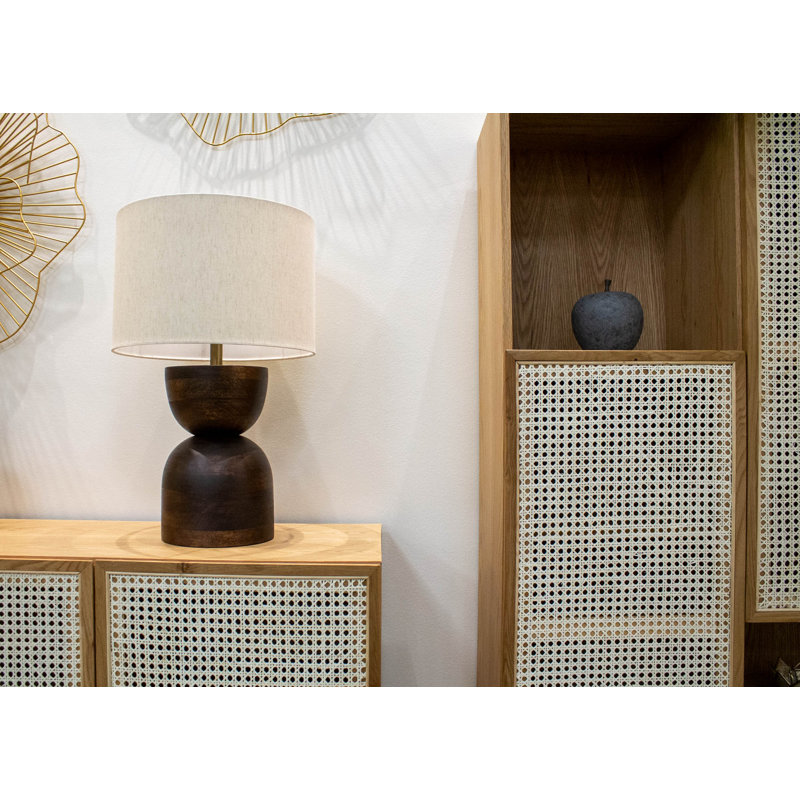 Lampe de table en bois massif Millerville