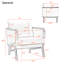 Ensemble de 2 fauteuils d'appoint rembourrés