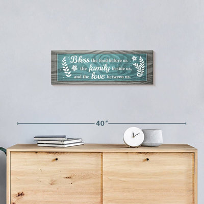 «Family and Home Typography Bless The Food Family and Love II», reproduction sur toile