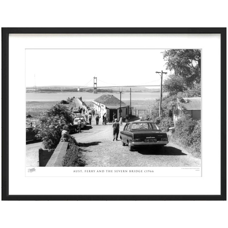 Aust, Ferry And The Severn Bridge C1966 - Single Picture Frame Print, 60cm H X 80cm W x 2cm D