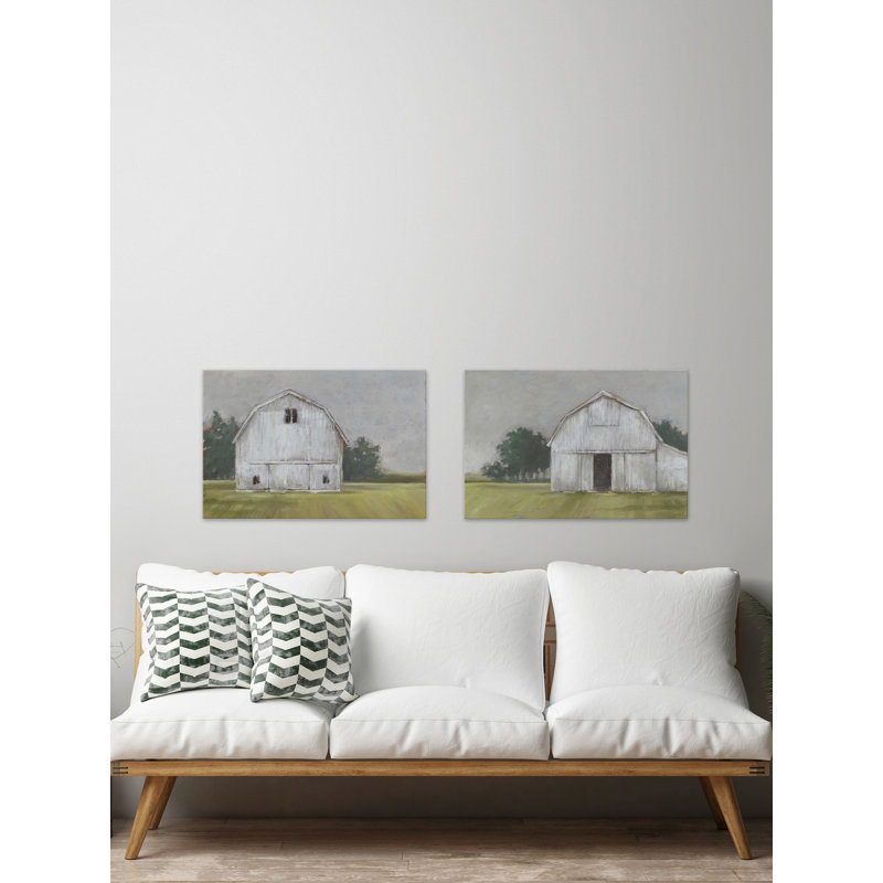 «Rustic Barnyard III», ensemble de 2 reproductions d'images sur toiles, H 12 po x l 18 po x L 1,5 po