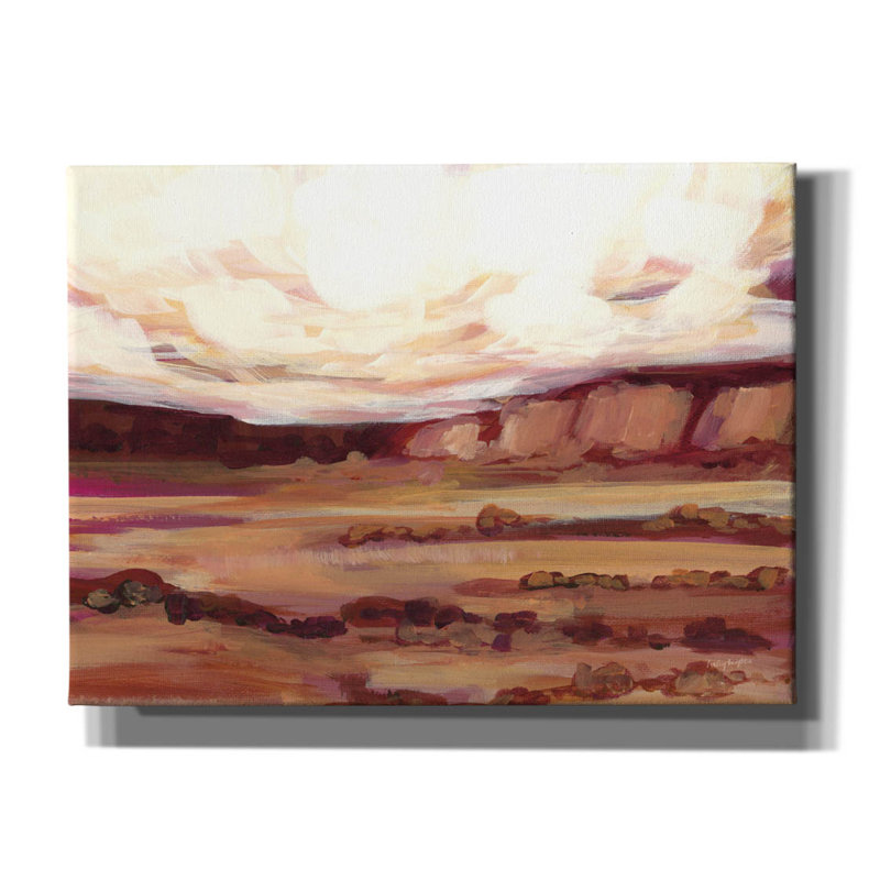 «Mauve Mesa 3» par Haley Knighten, art mural sur toile, H 40 po x l 54 po