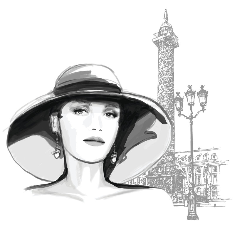 Woman Fashion - Wrapped Canvas Print, 122cm H x 122cm W x 3.8cm D