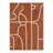 Aura Modern Machine Washable Beige / Brown Indoor Area Rug with Non-Slip Backing-128992684