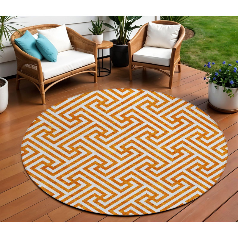 Tapis rond ivoire 8 po