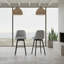 Tabouret de comptoir pivotant 26 po en bois noir