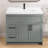 36 in. W x 21.5 in. D x 33.5 in. H Freestanding Bath Vanity Cabinet without Top Bathroom Base in Grey Unassembled-118136073