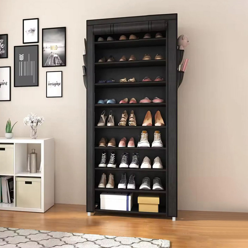 24 Pair Stackable Shoe Rack, 160cm H x 60cm W x 30cm D
