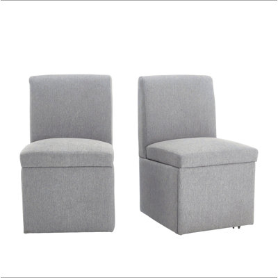 Ensemble de 2 chaises de salle à manger pivotantes 360 degrés avec rangement caché pour la vie