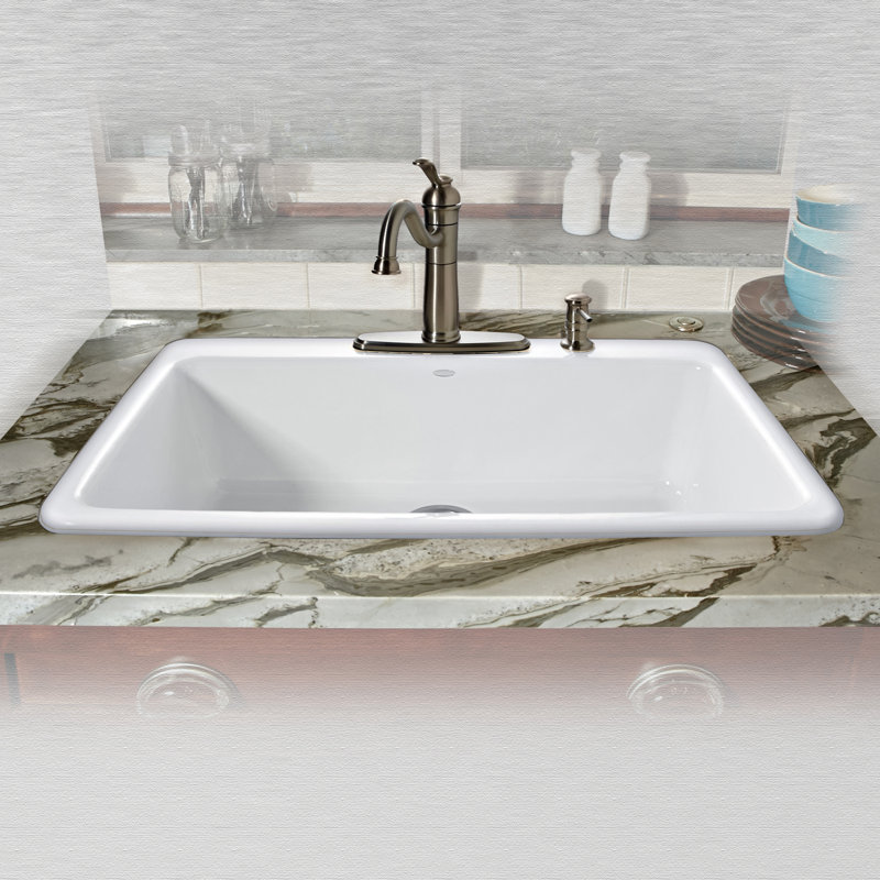 Évier de cuisine encastré L 33 po x l 22 po Del Ray, Blanc