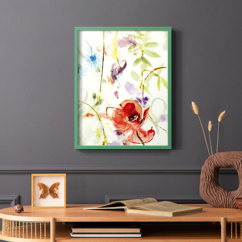 «Color of Summer II», reproduction encadrée - bois massif, H 10 po x l 8 po, Vert