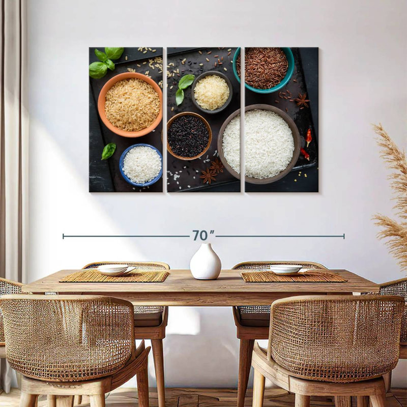 Rice In Bowls, 36" H x 57" W