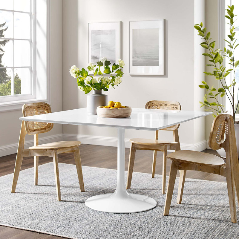 Lippa Square Dining Table, 29.5" H x 48" W x 48" L, White