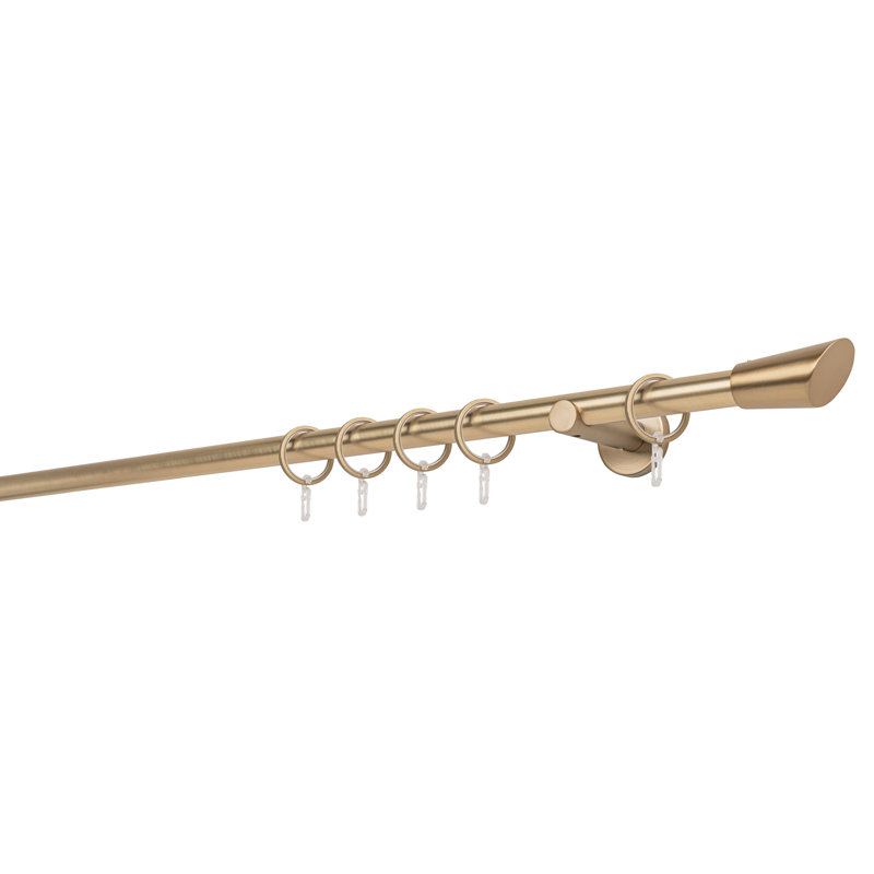 Curtain Rod, Brass Matte, 2cm H x 130cm W x 6.5cm D
