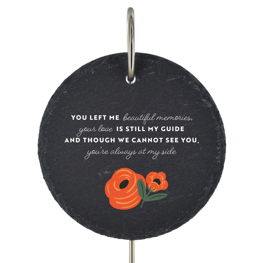 Brandina Waterproof Slate Circle Grave Marker People Memorial Plaque