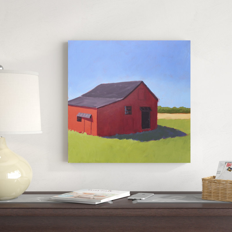 " Primary Barns V " by Carol Young Painting Print, 20" H x 20" W  