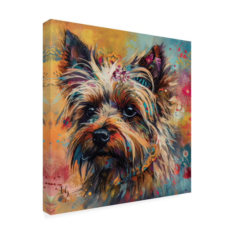 Animaux, palette de chaleur sur toile, L 18 po x H 18 po