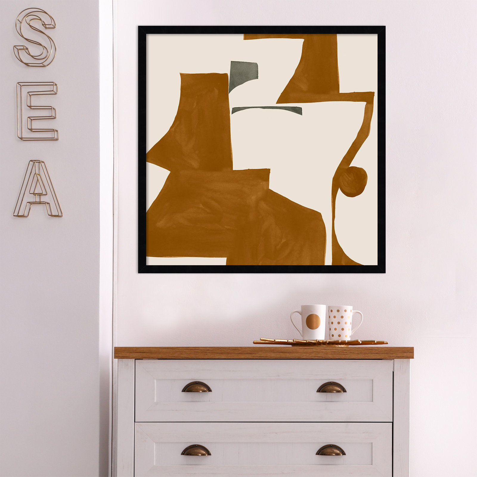Forecast I Print by Sozi, Black, 25" H x 25" W x 1" D