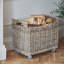 Natural Rattan Log Cart H49cm W58cm