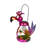 16"H Solar Metal Flamingo with Enclosed LED Lights