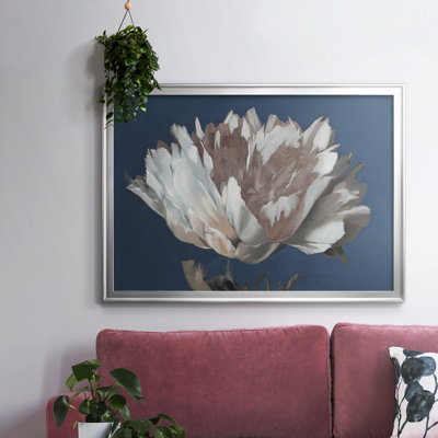 Pivoine blanche encadrée sur toile