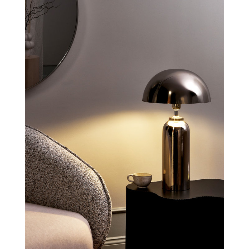 Iron Table Lamp, 55" H x 31" W x 31" D, Silver, Silver