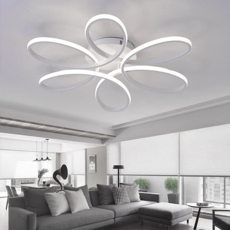 Semi Flush Mount, White
