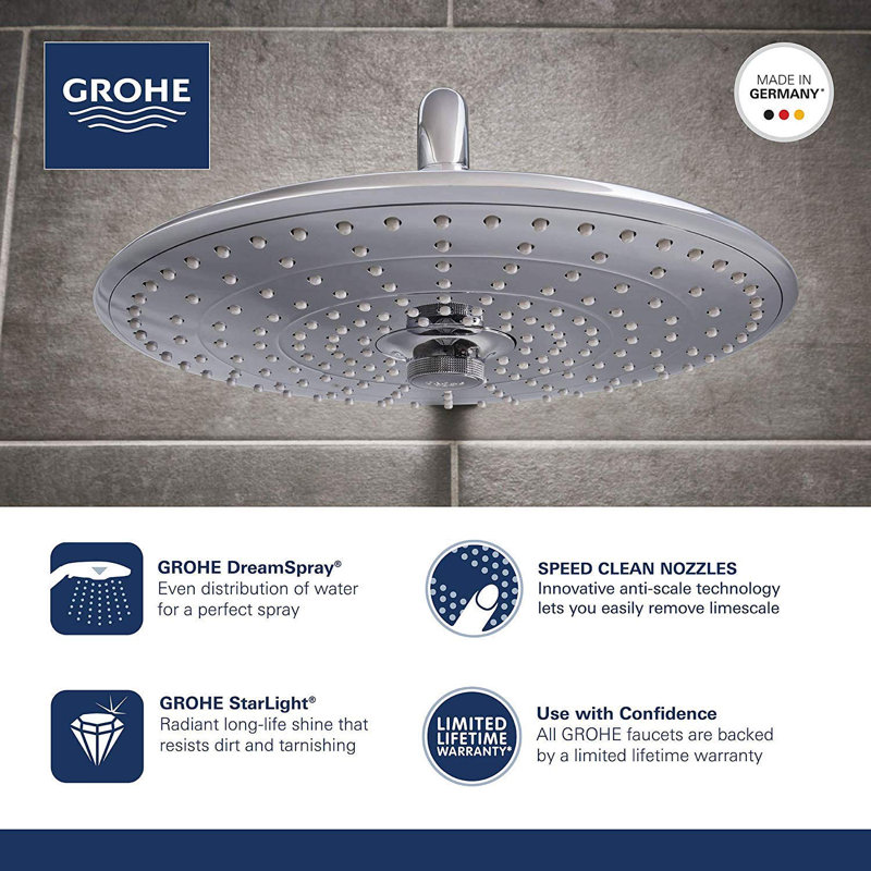 Retro-Fit™ Thermostatic Complete Shower System, Starlight Chrome