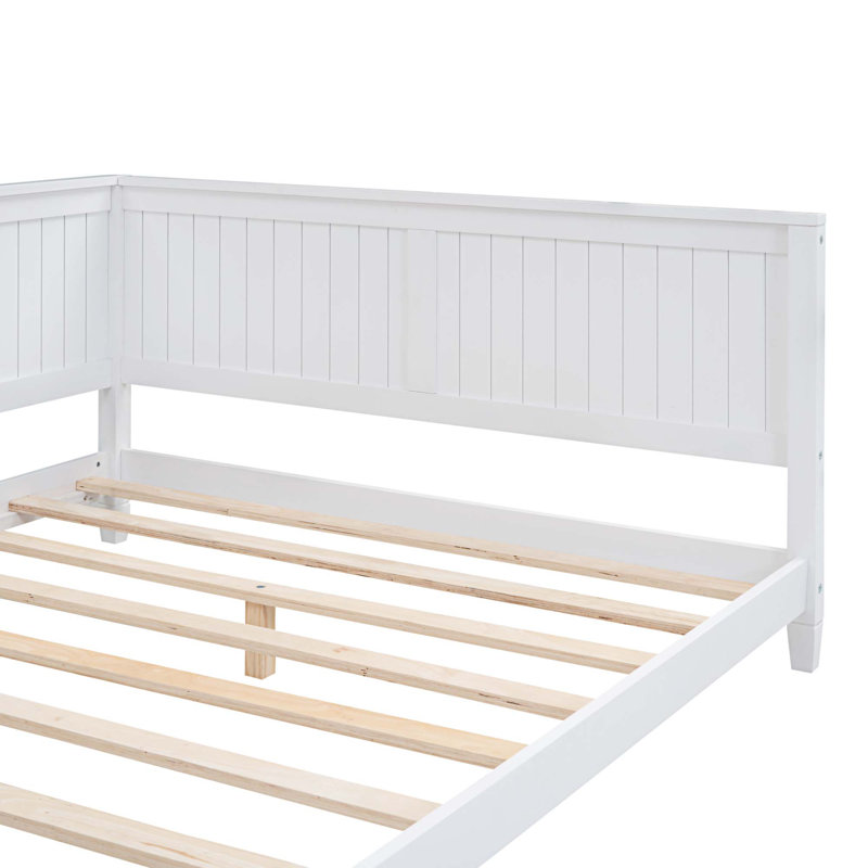 Napolon Wood Daybed Sofa Bed, White