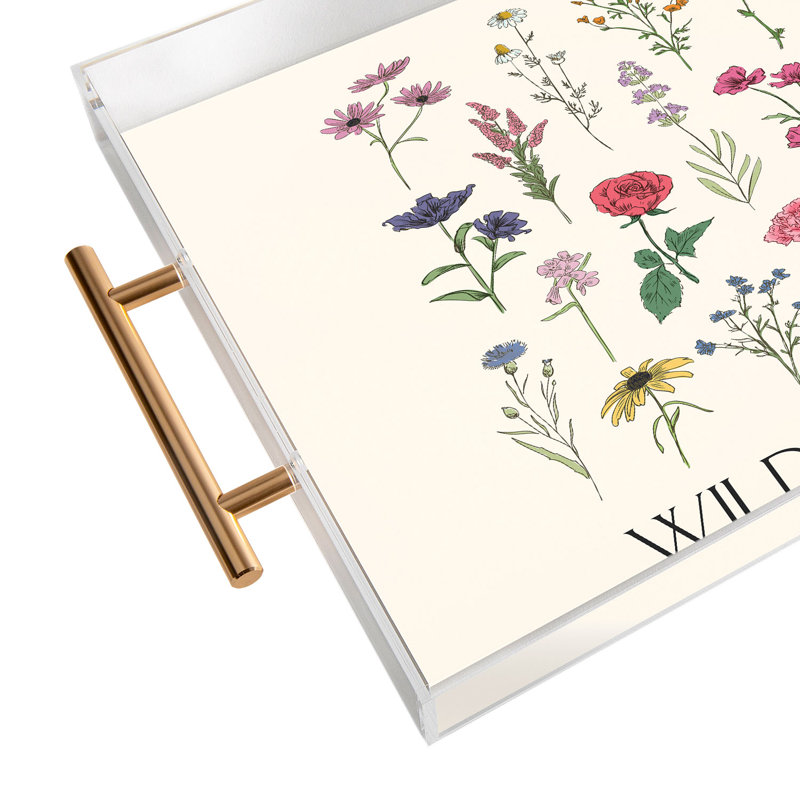 April Lane Art Wildflower I Acrylic Tray