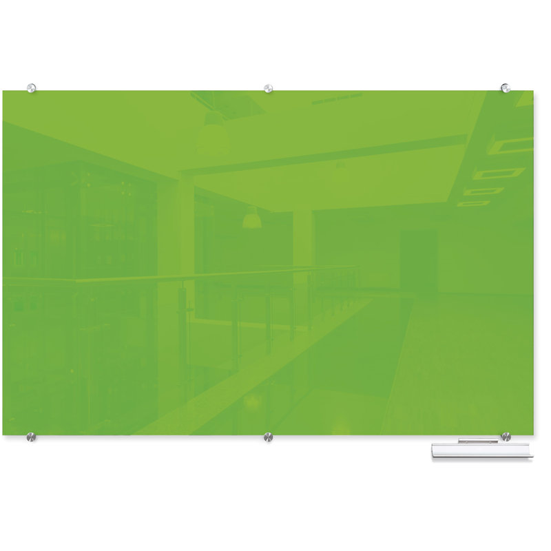 Tableau effaçable mural en verre Visionary, H 47,24 po x L 70,87 po, Vert