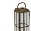 Grande lanterne Esha 20 po avec poignée, panneaux de verre transparent, métal bronze