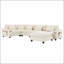 Ensemble de canapé modulaire en U de 128 x 67 po, canapé en chenille 6 places avec repose-pieds surdimensionné-45273528