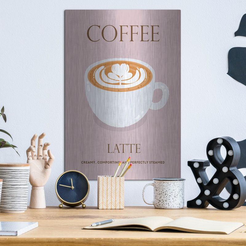 Art mural luxueux «Latte» par Arctic, 12 po x 16 po, H 16 po x l 12 po