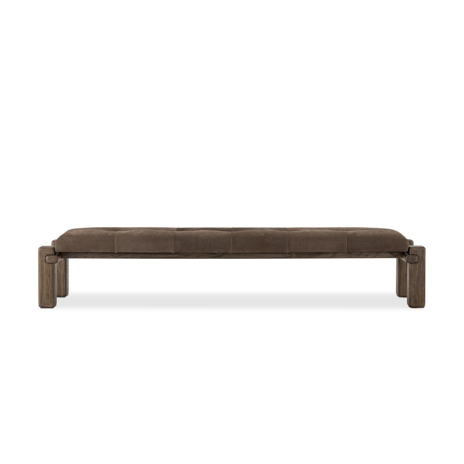 Gelli Genuine Leather Bench, Brown
