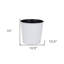 11" White Recycled Plastic Indoor Outdoor Round Pot Planter