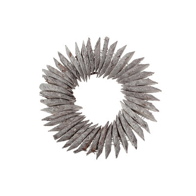 Couronne de bois en tranches de 14 po naturel