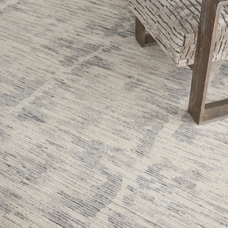 Nourison Ocean 8'6" x 11'6" Ivory Slate Modern Indoor Rug, Slate, Rectangle 8'6" x 11'6"