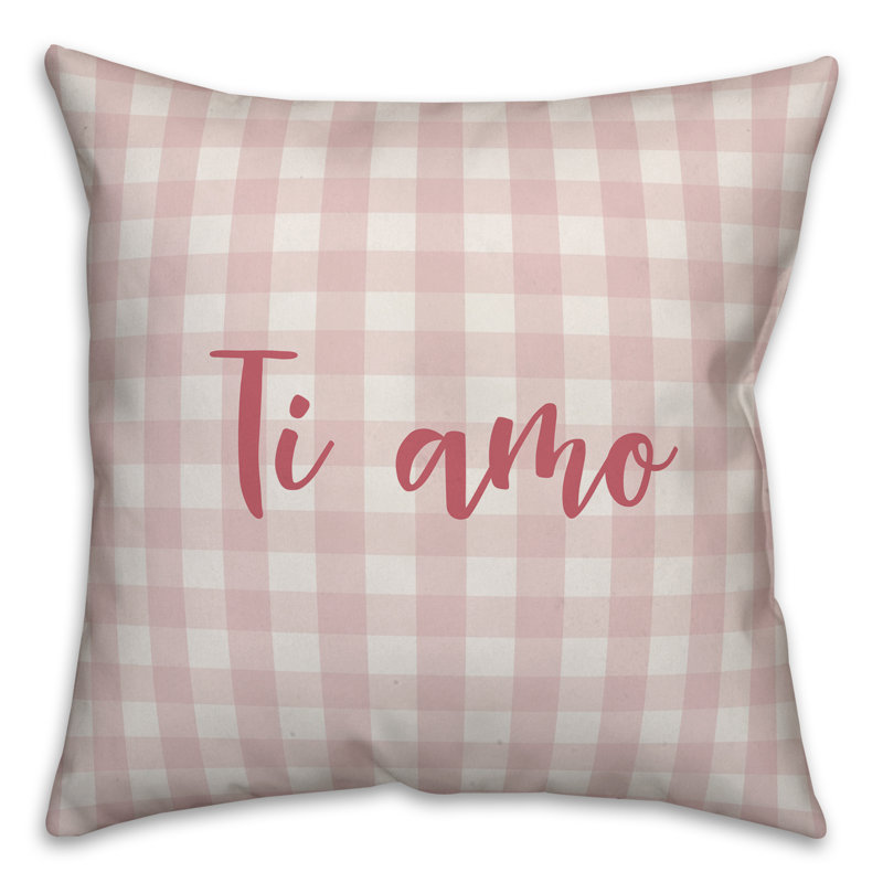  Coussin Ti Amo, Coussin décoratif, Rose