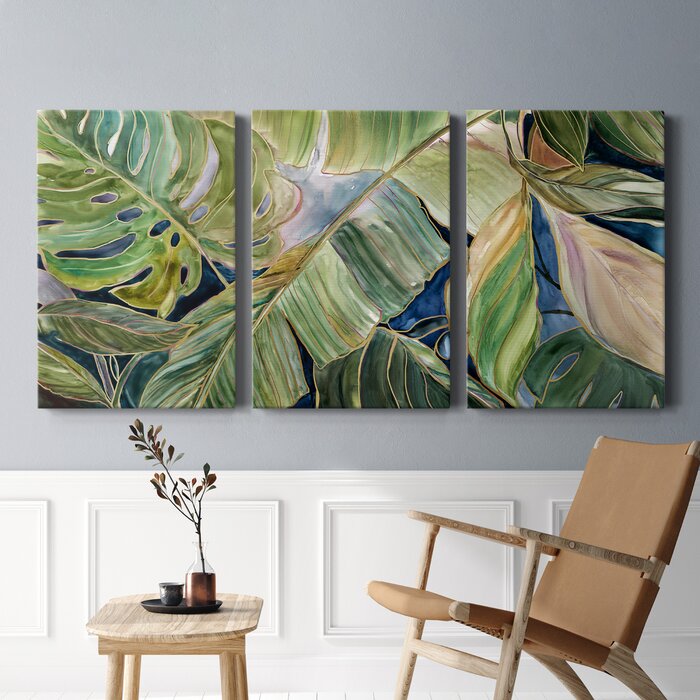 Beachcrest Home Sun Tipped Tropicals Framed On Canvas 3 Pieces Print ...