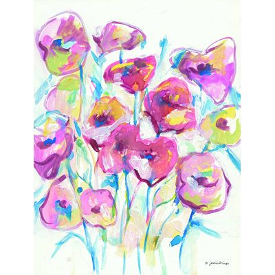 Floral coloré II - impression sur toile tendue