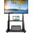 Heavy Duty Rolling TV Stand With Adjustable Height, Universal Compatibility For 42-86 Inch Flat/Curved Tvs, Mobile TV Cart With Wheels, Laptop DVD Shelf, Supports Up To 176Lbs