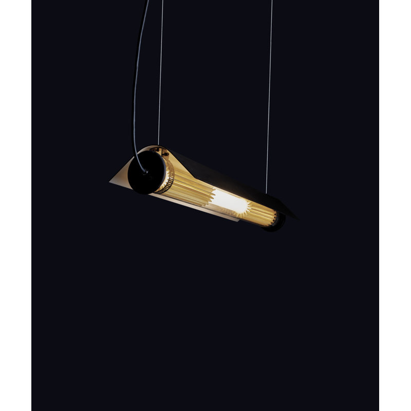 1 - Light LED Pendant, 2.7559" H x 16.5354" W x 2.7559" D