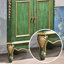 Armoire de coin en bois manufacturé vert