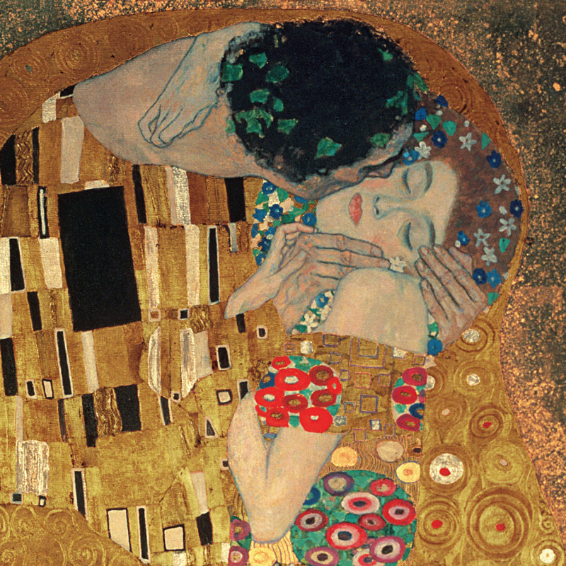" Il Bacio " by Gustav Klimt, 12" H x 12" W