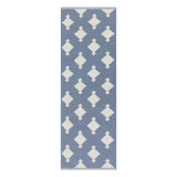 Geometric Area Rug in Dusty Blue/Ivory