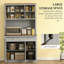 Armoire de cuisine pratique avec support pour micro-ondes, huche de cuisine avec tiroirs et tablettes réglables-635965690